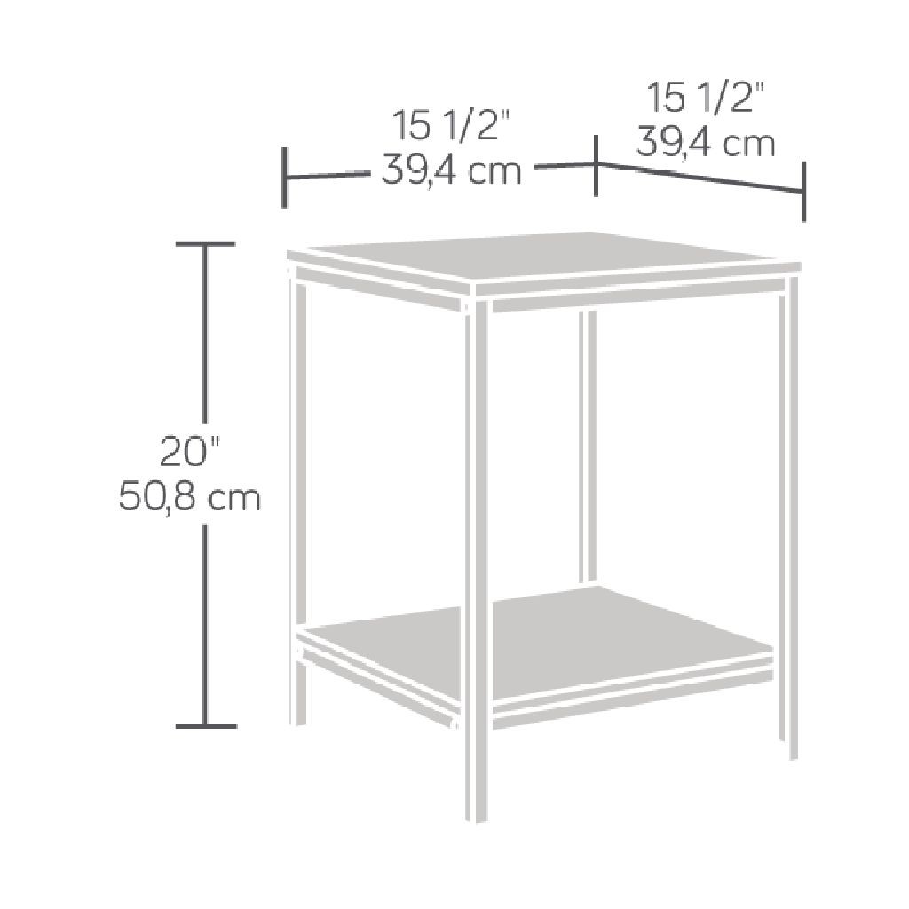 Mesa Lateral North Avenue Sauder Café Negro 1 Repisa