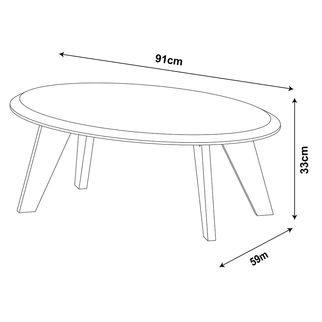 Mesa de Centro Bertolini Ellis Amarilla