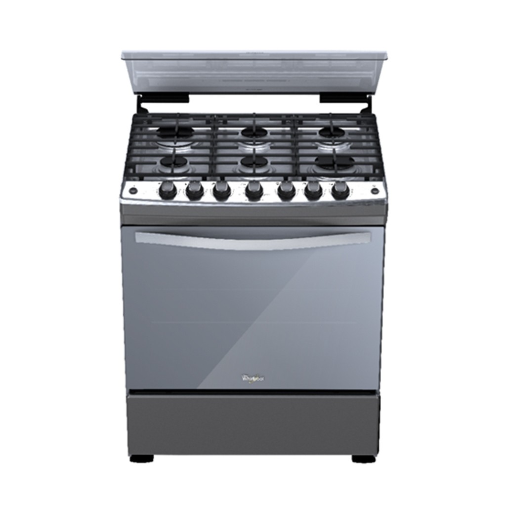 Estufa 30" Whirlpool Cubierta Acero Inoxidable WF6046D