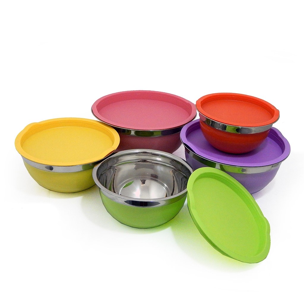 Juego De Ensaladeras Bowl Acero Inoxidable 5PZ