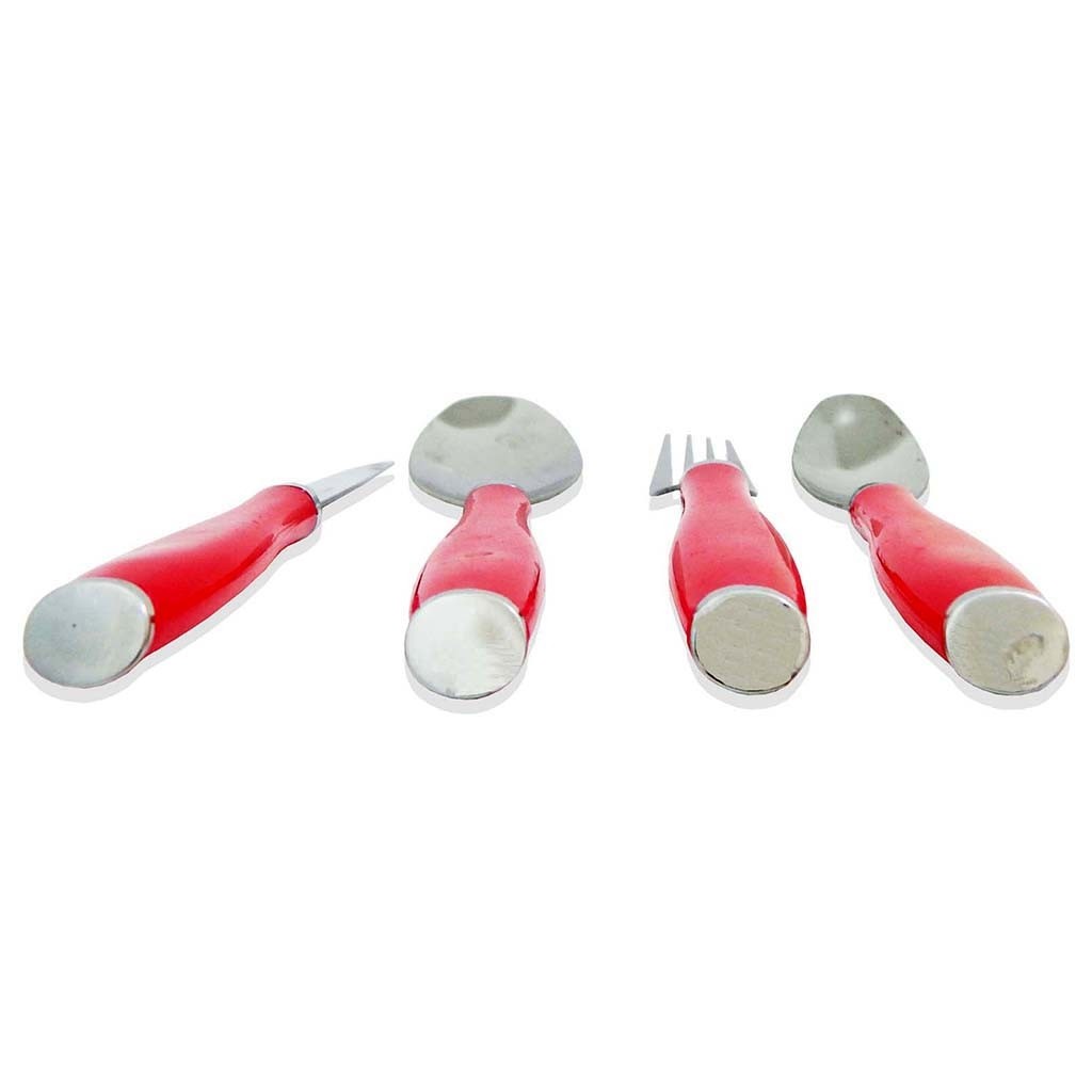 Juego de Cubiertos Acero Inoxidable Mod Dublin Rojo