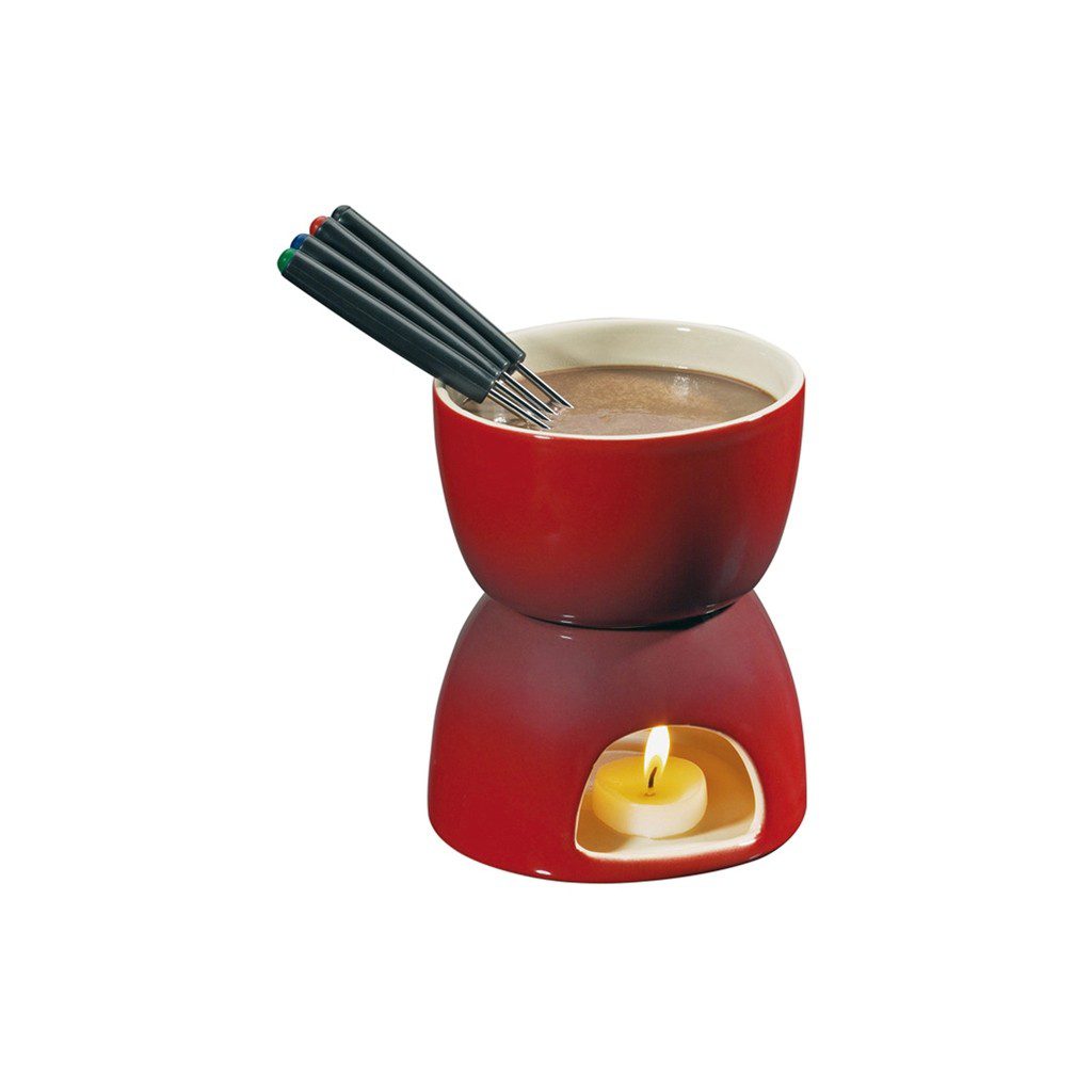 Set de fondue para chocolate de cerámica