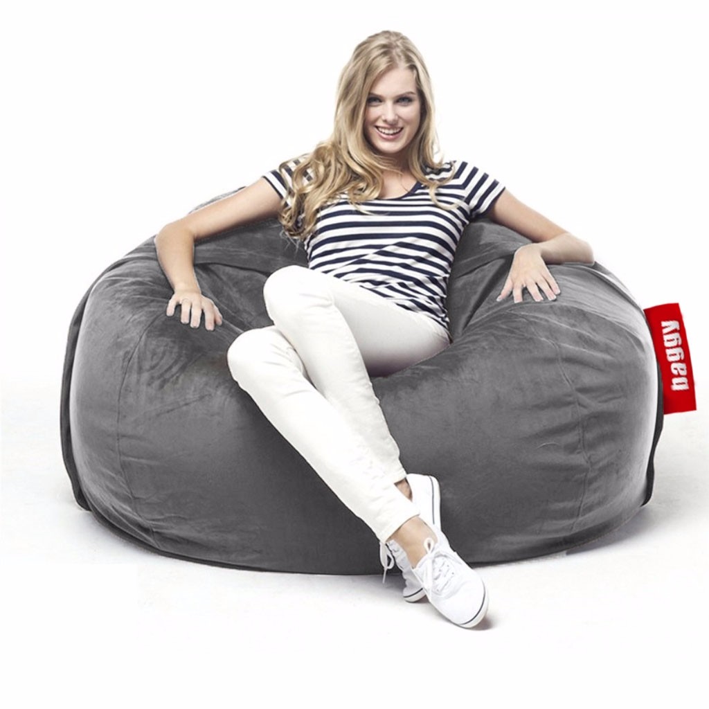 Puff Cama Baggy Individual Gris
