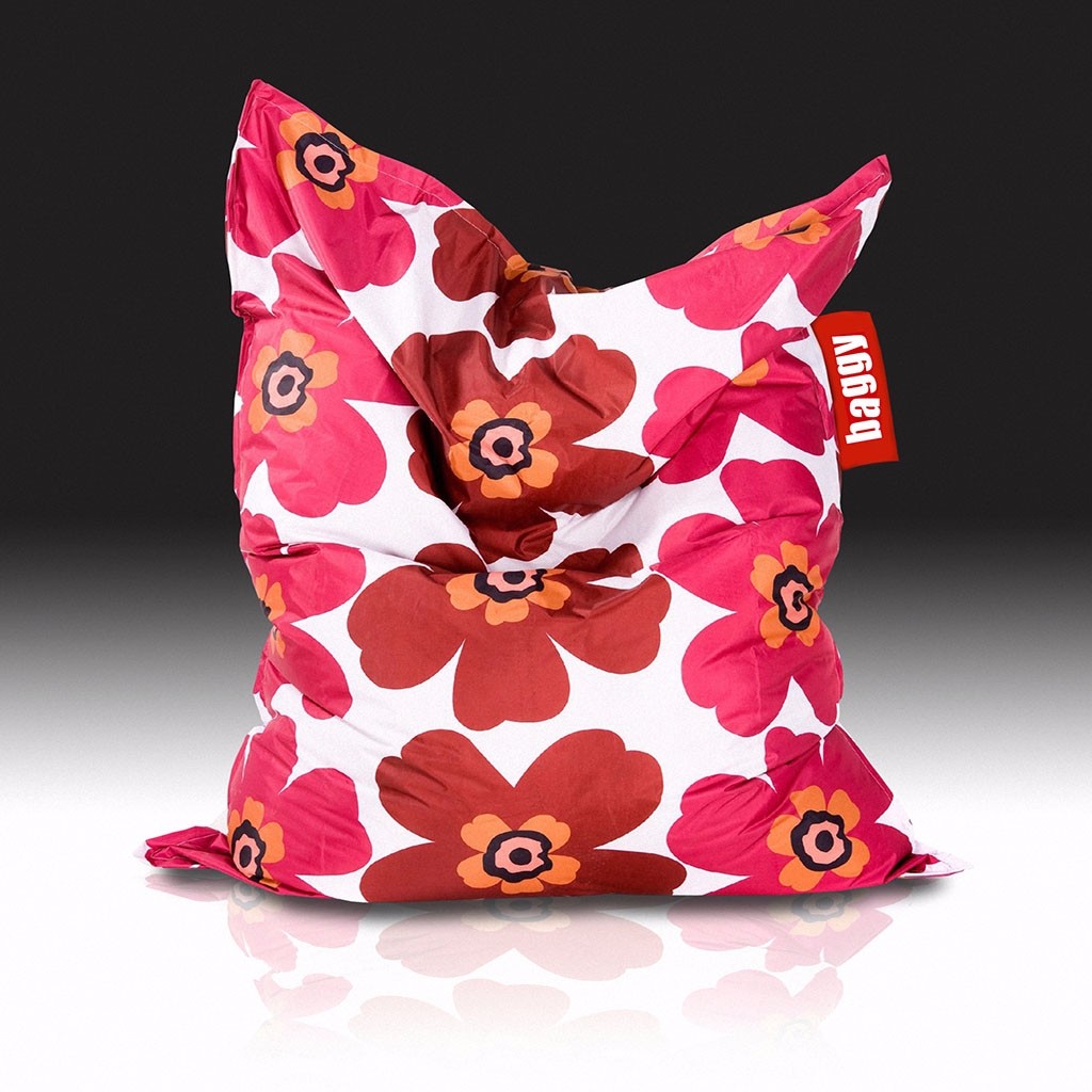 Sillón Puff Baggy Elemental Flores Terracota