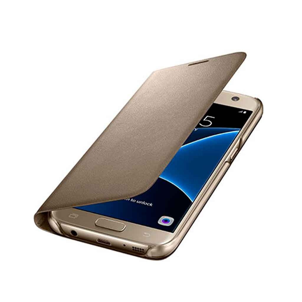 Funda Led View Cover Gold Galaxy S7 Edge Original Samsung