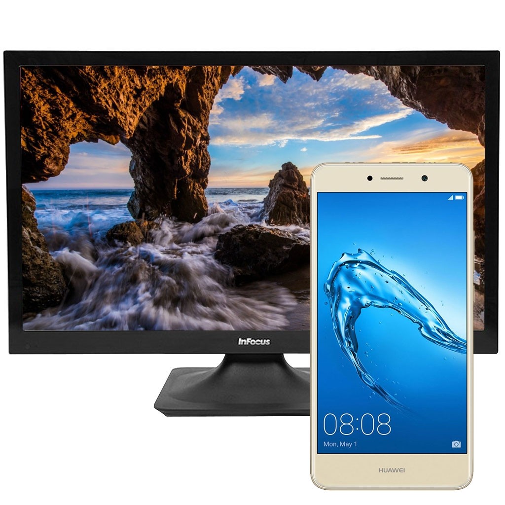 Huawei L53 GW Metal Dorado + Pantalla InFocus 24"