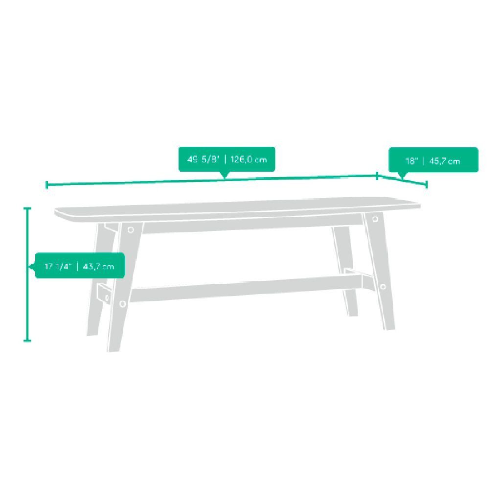 Mesa de Centro Harvey Park Sauder Blanco Café Imitación Mármol