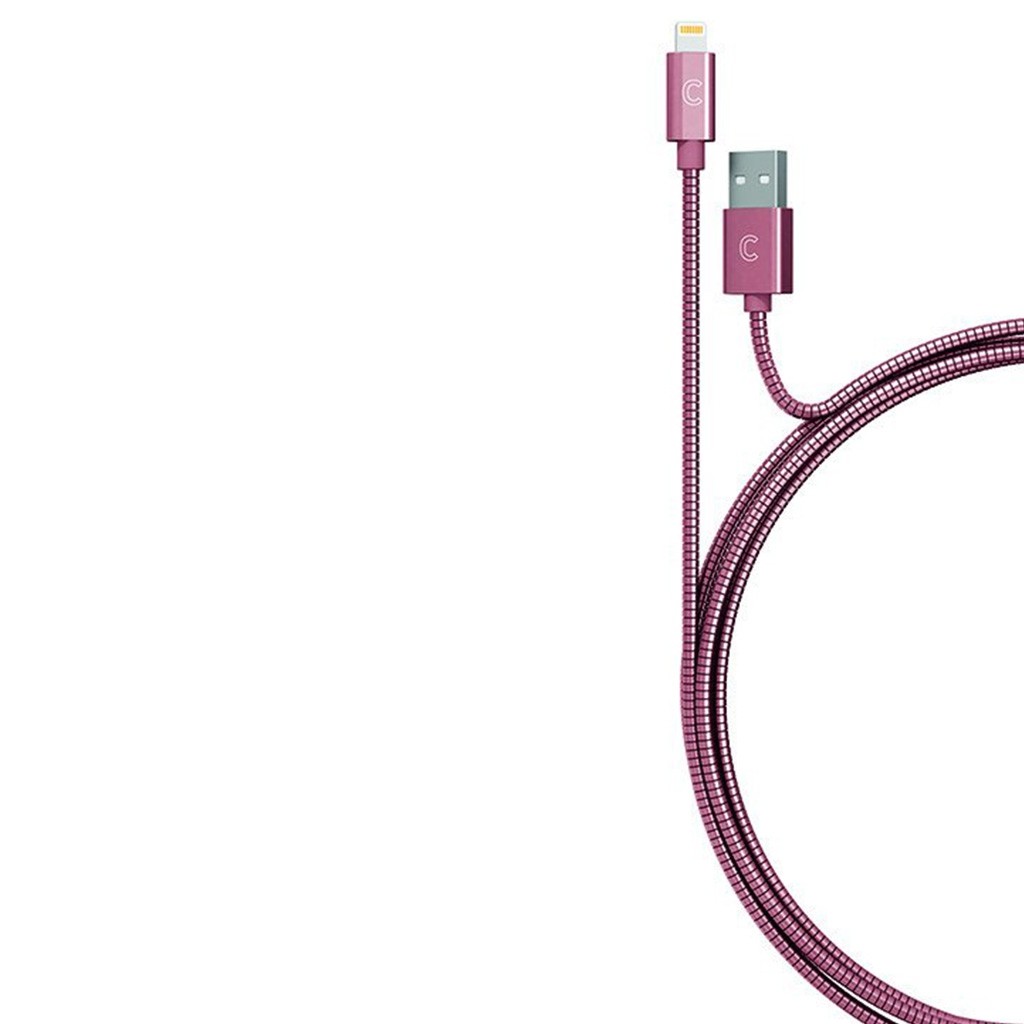 Cable Lightning Candywirez de Acero Inoxidable marca de 90 cm color Rosa Dorado