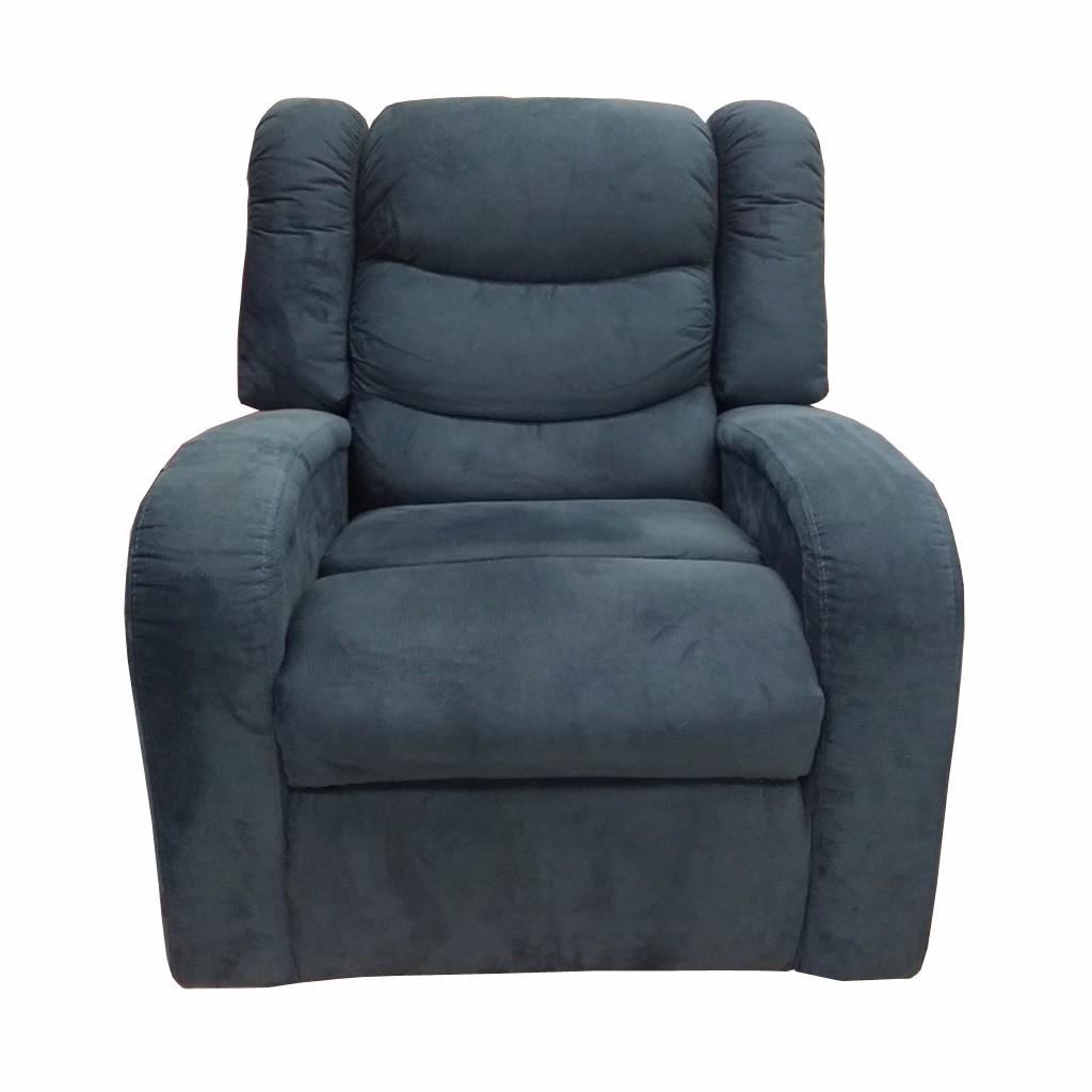 Reclinable Zeeru Tapizado en Velvet Azul