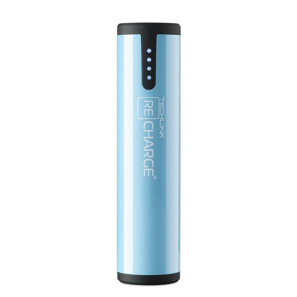 Bateria Portatil ReCharge Cilindrica Micro USB de 2600 mAh Azul
