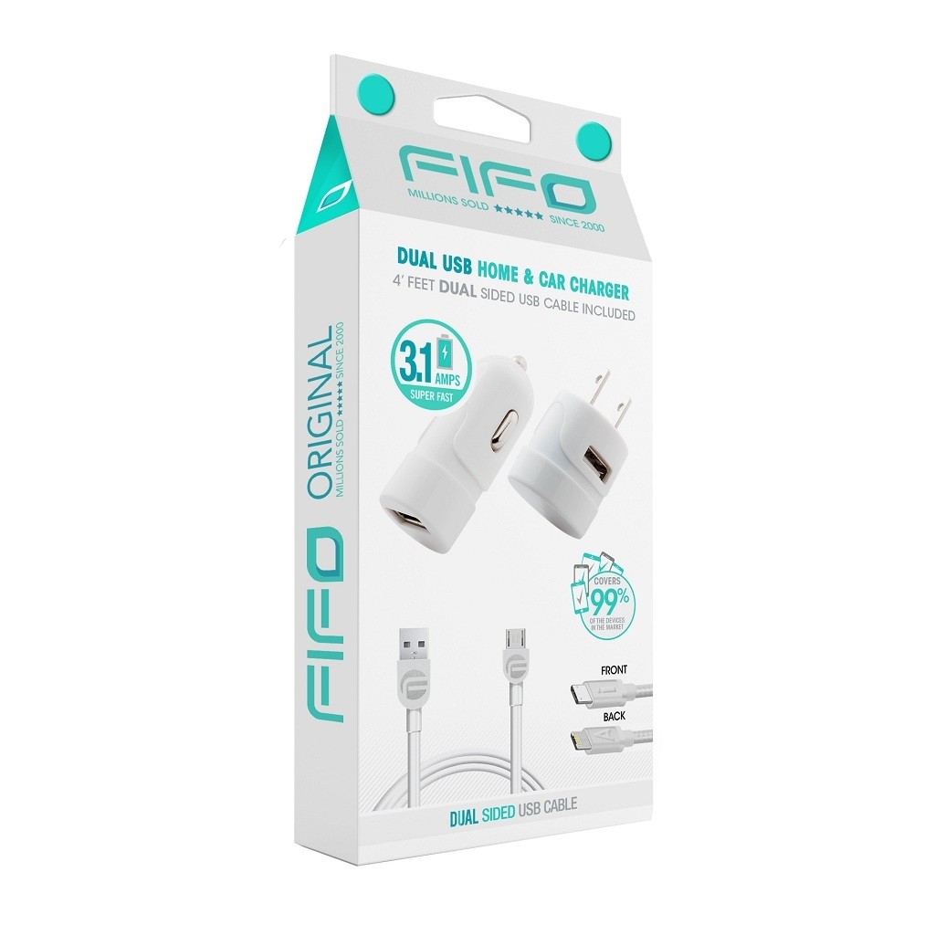 Combo cargador doble 3 en 1 FIFO