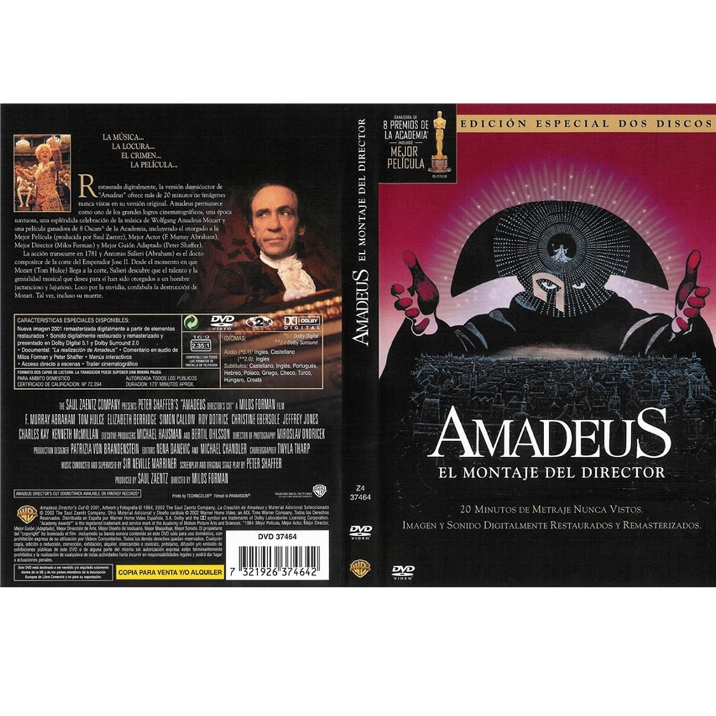 "Amadeus" Película DVD