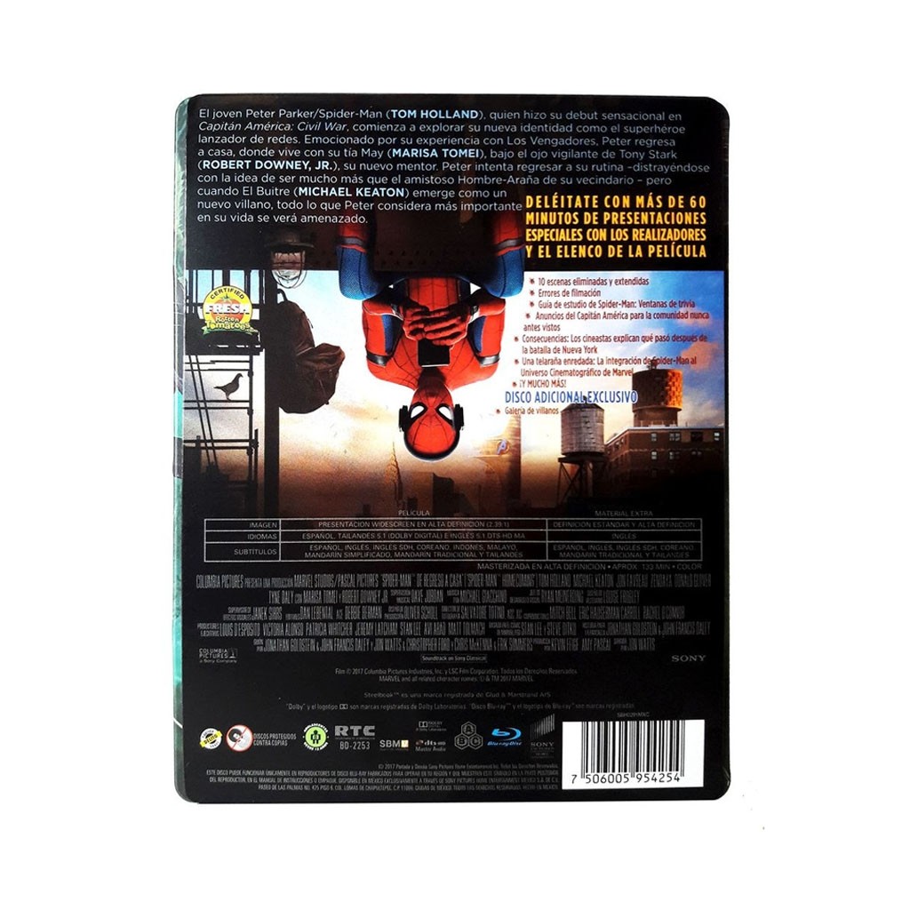Spider Man De Regreso a Casa Blu ray 3D Blu ray Bonus