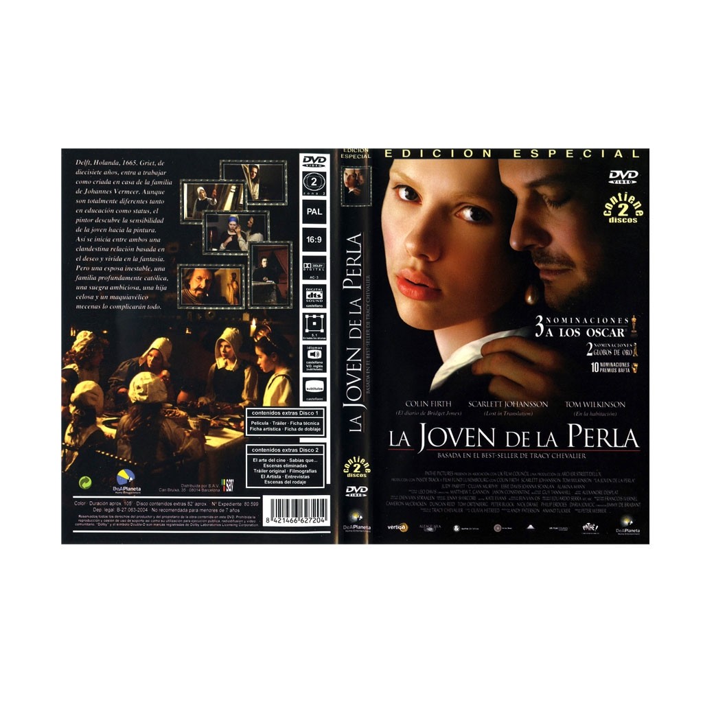 "La Joven con el Arete de Perla" Película en DVD