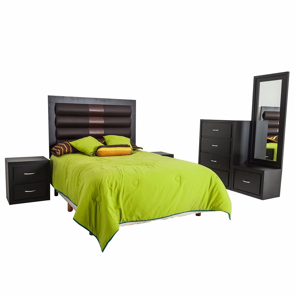 Recámara Matrimonial 5 Piezas Color Chocolate