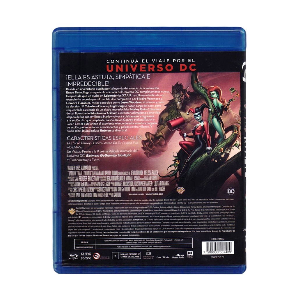 Batman & Harley Quinn Blu ray