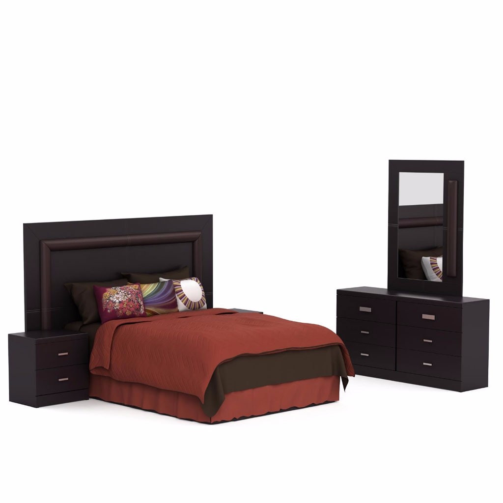 Recámara King Size Volga 5 Piezas Estilo Contemporáneo