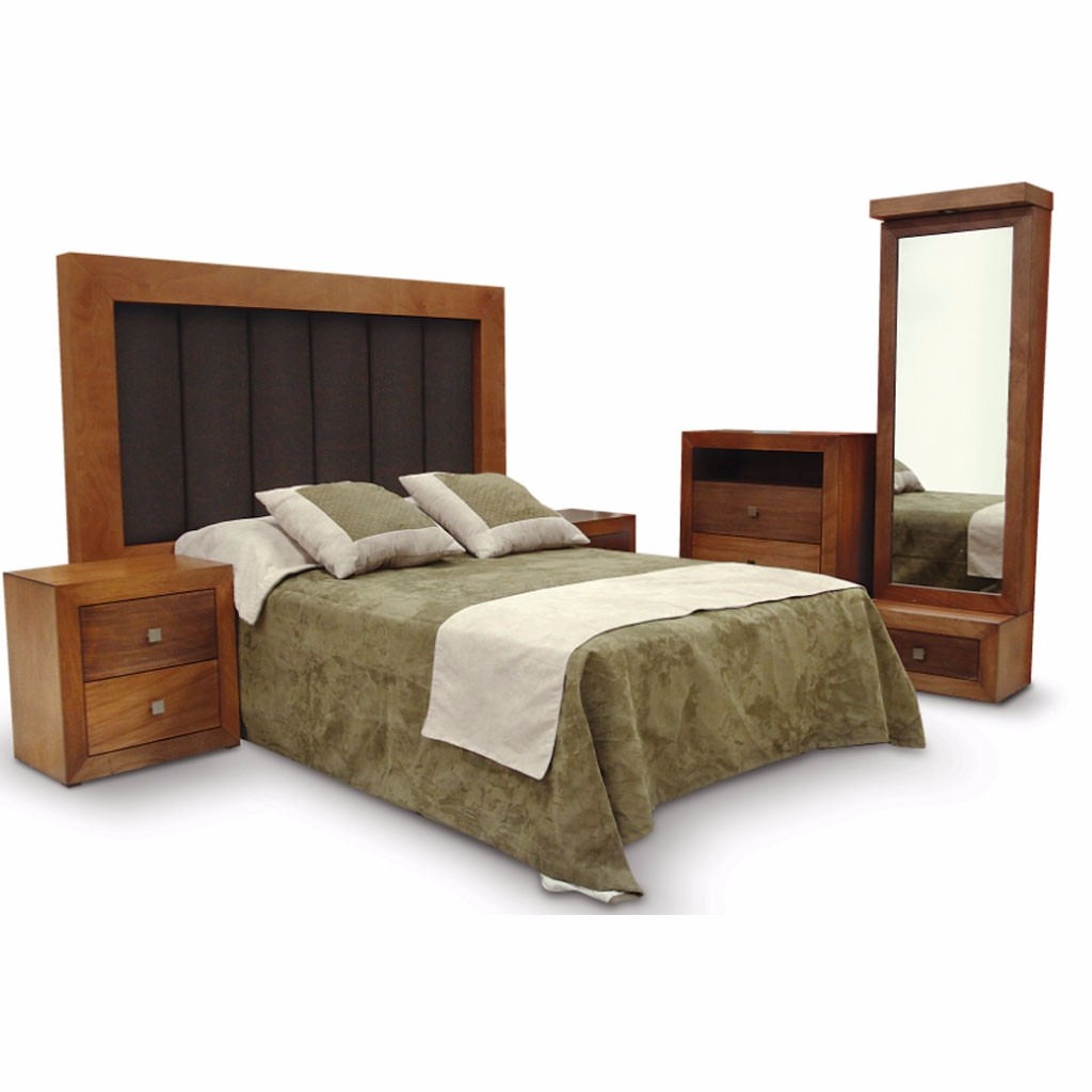 Recamara King Size Granada 5 Piezas Color Tabaco Estilo Contemporáneo