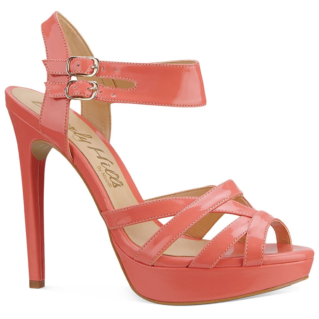Sandalia Beverly Hills Color Charol Coral