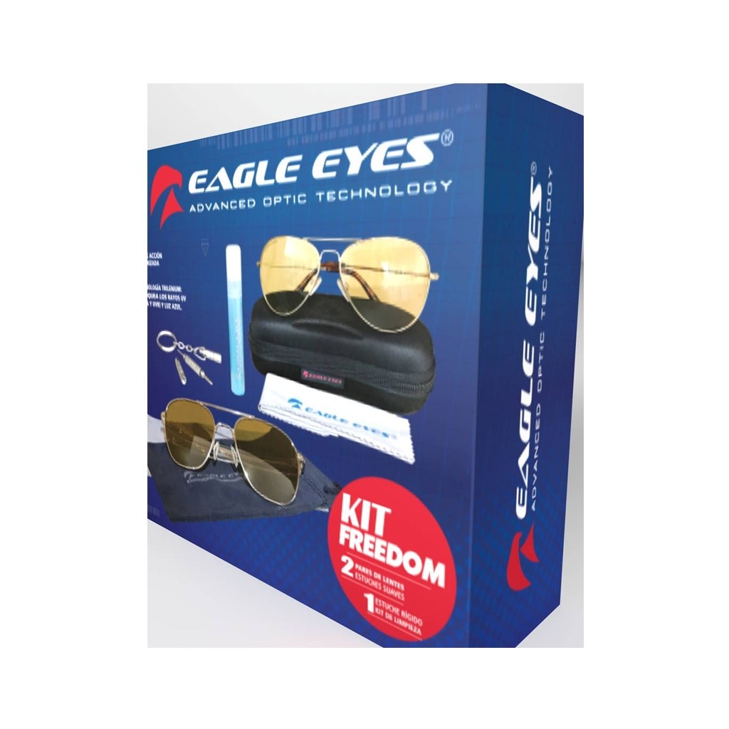 Lentes Eagle Eyes Kit Sencillo Freedom Gold