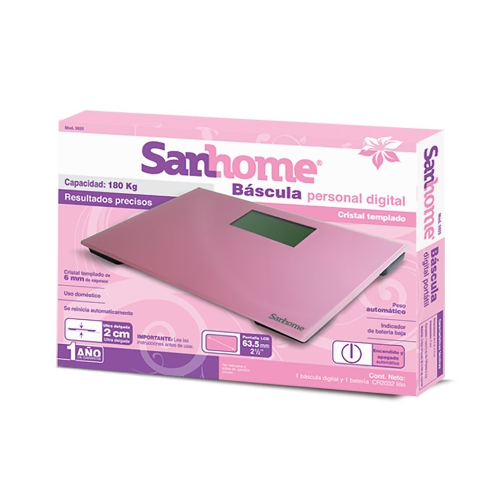 Báscula digital de baño rosa