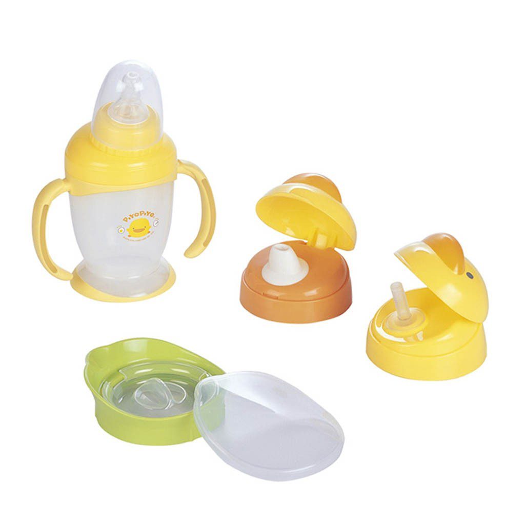 Juego Vaso Entrenador Etapas Antiderrames Blanco Piyo Piyo