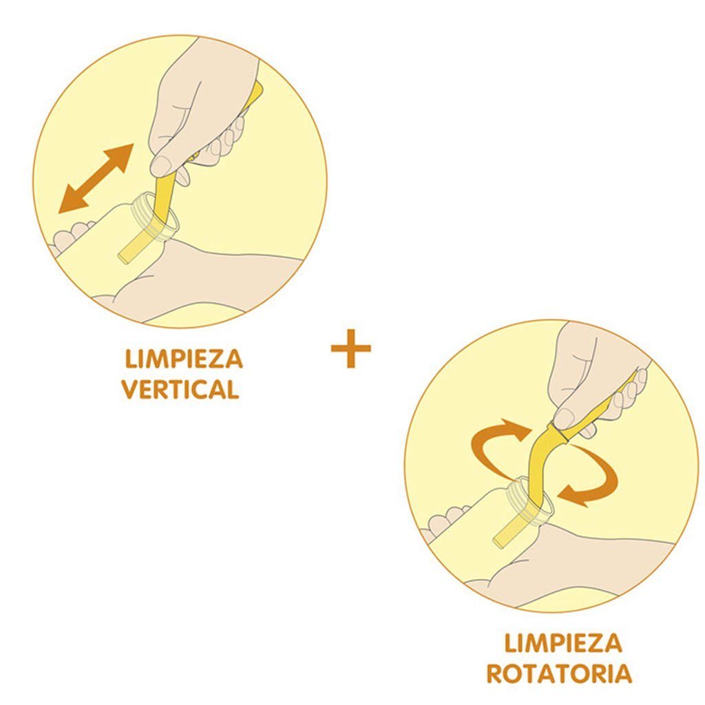 Cepillo Biberon Tetina 360º Transparente Piyo Piyo