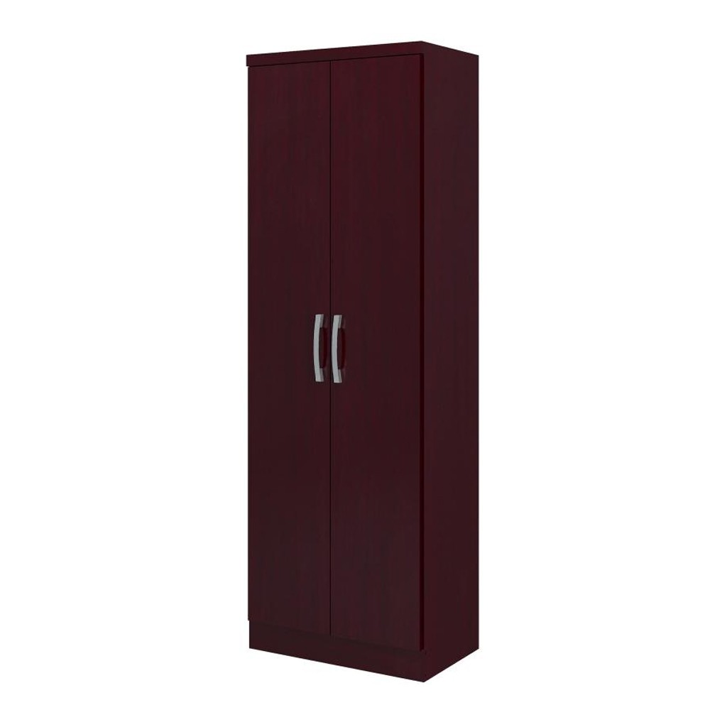 Ropero Closet Multiusos Bertolini 424 Caoba 2 Puertas 6 Repisas