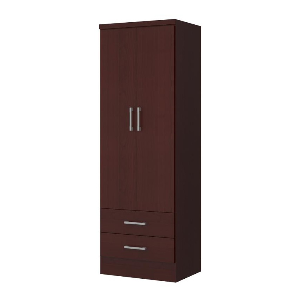 Ropero Closet Multiusos Bertolini 599 Caoba 2 Puertas 2 Cajones