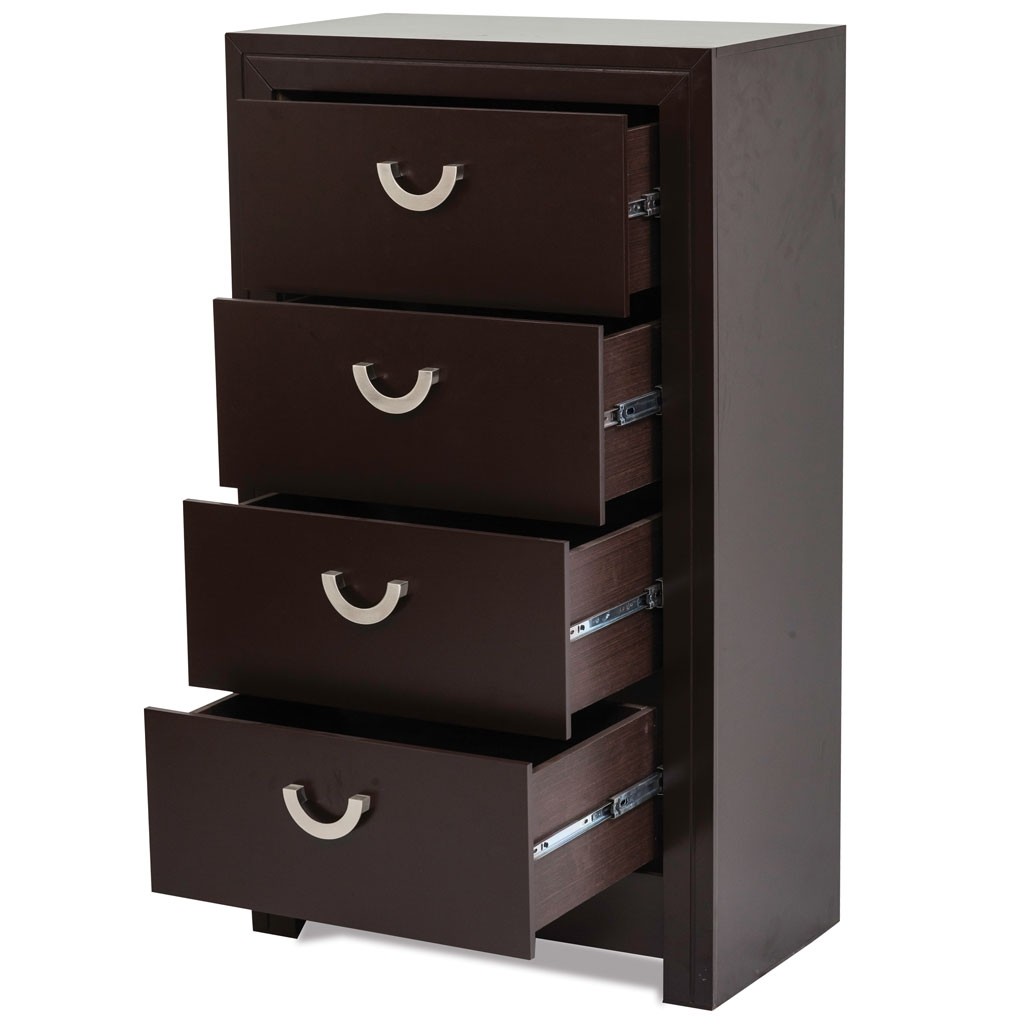 Cómoda Chelsea estilo contemporáneo con 4 cajones