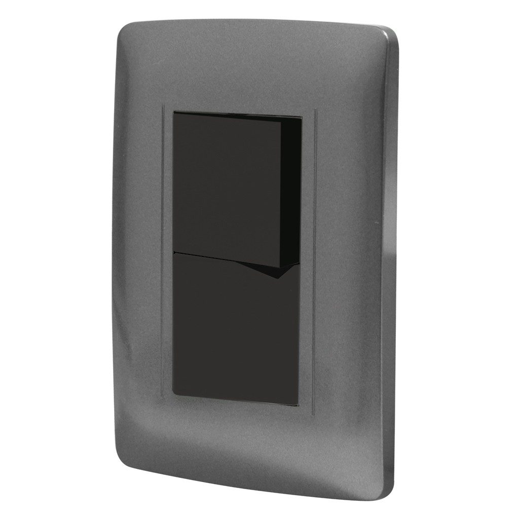 Paquete de 2 Apagador doble con placa Toscana graphite