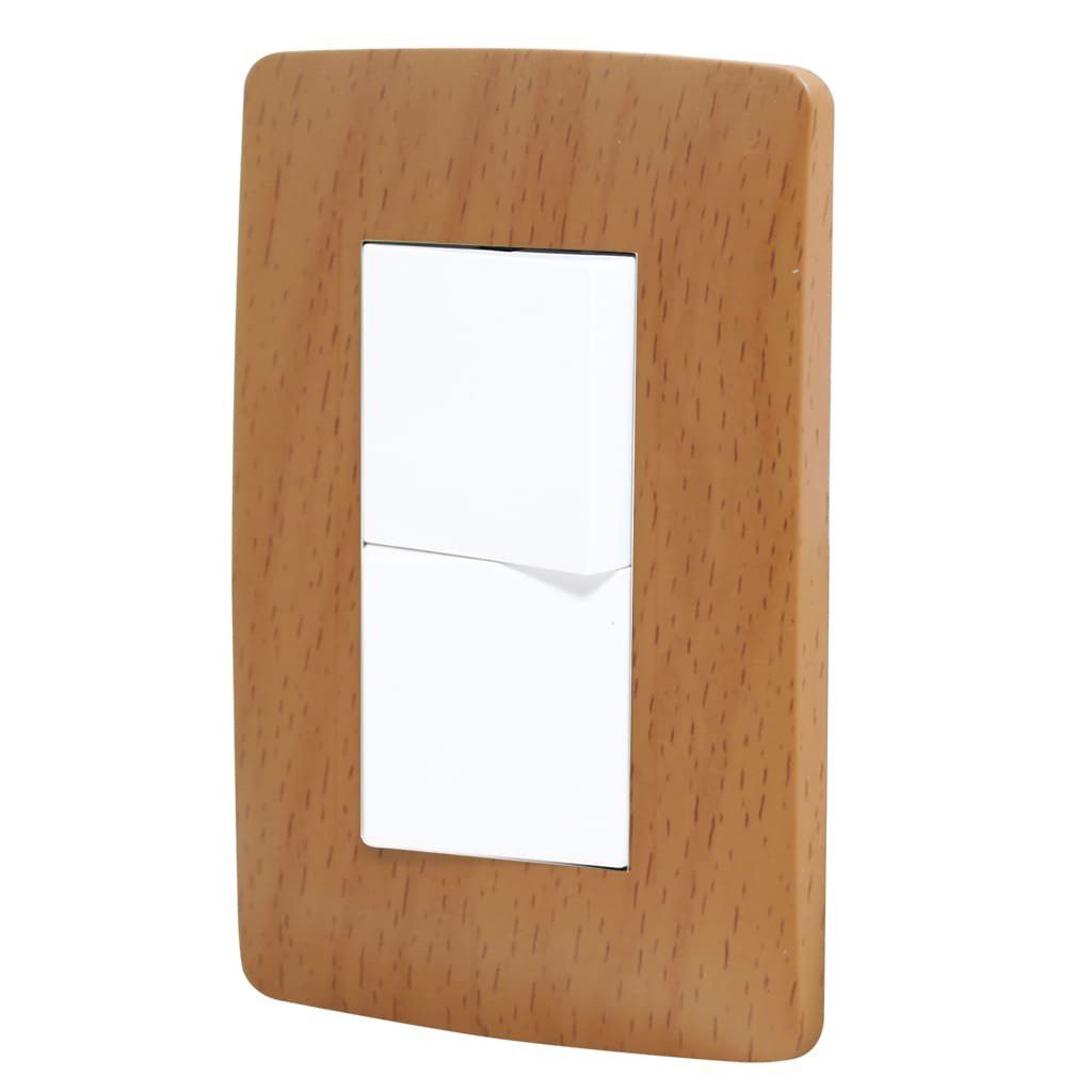Paquete de 2 Apagador doble con placa Toscana wooden