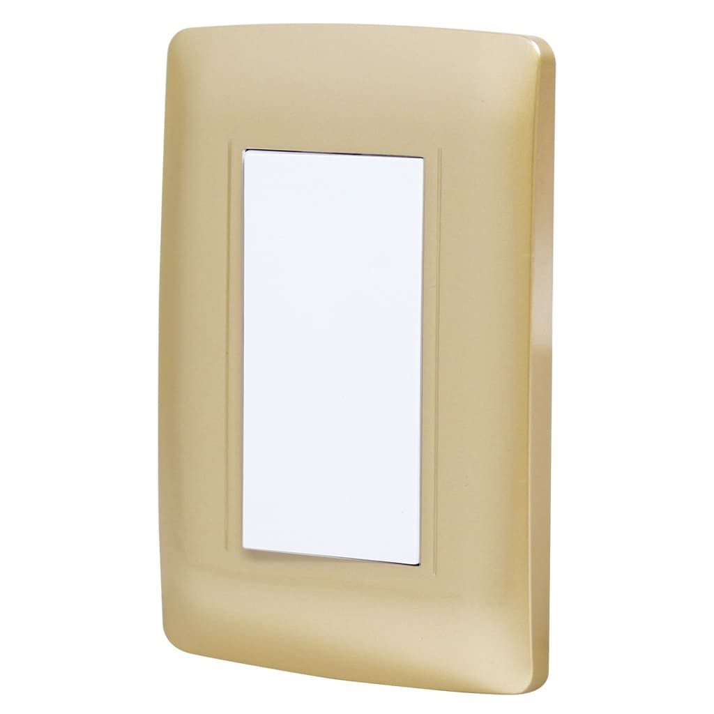 Paquete de 2 Apagador sencillo con placaToscana golden