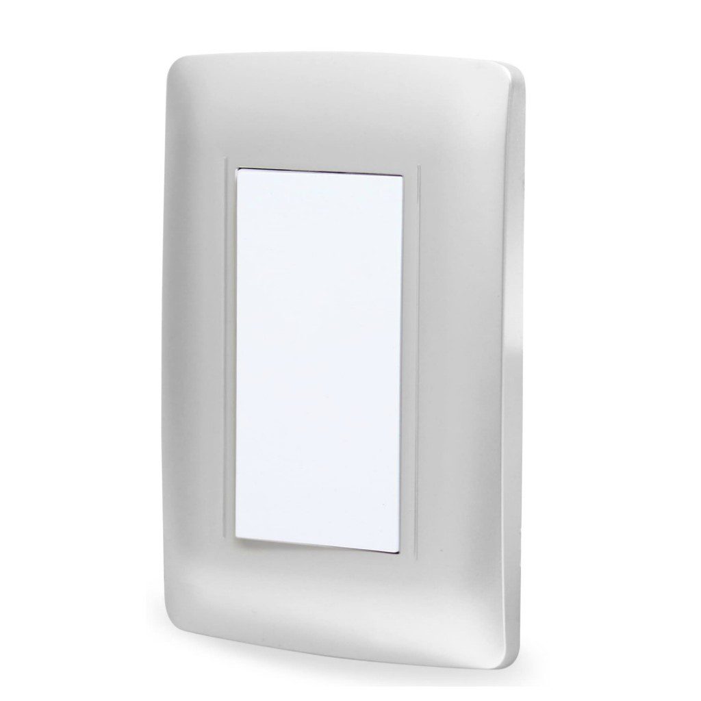 Paquete de 2 Apagador sencillo con placaToscana silver