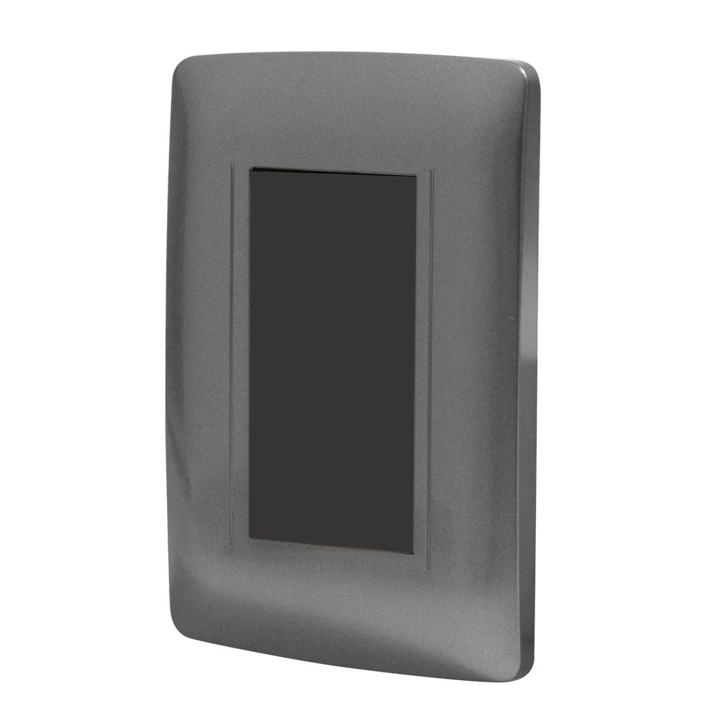 Paquete de 2 Apagador sencillo con placaToscana graphite