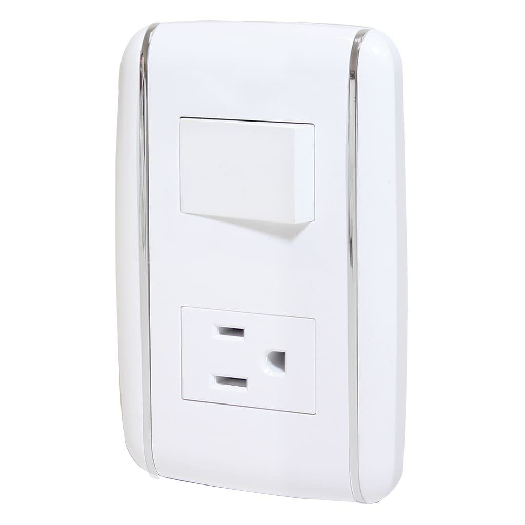 Paquete de 2 Apagador y contacto conplaca línea vicenza