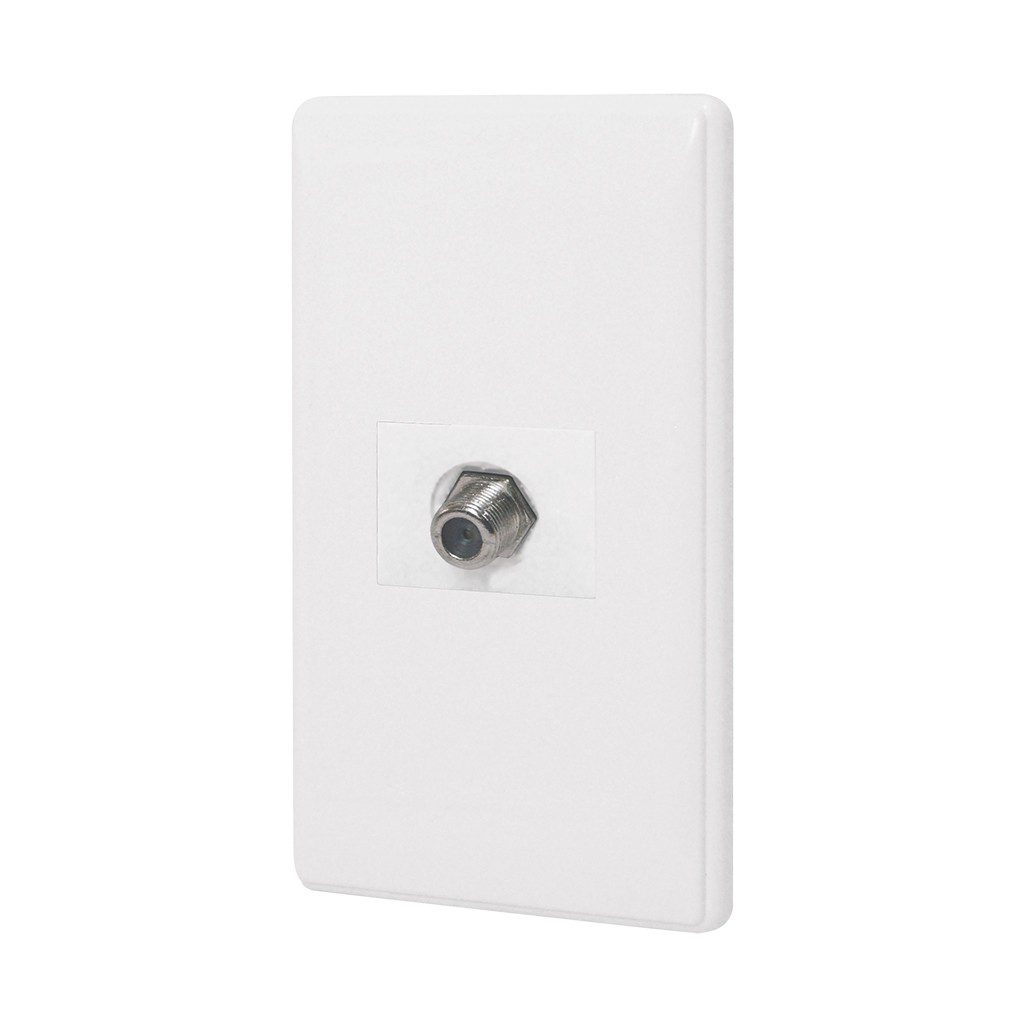 Paquete de 2 Toma para TV con placa Italia