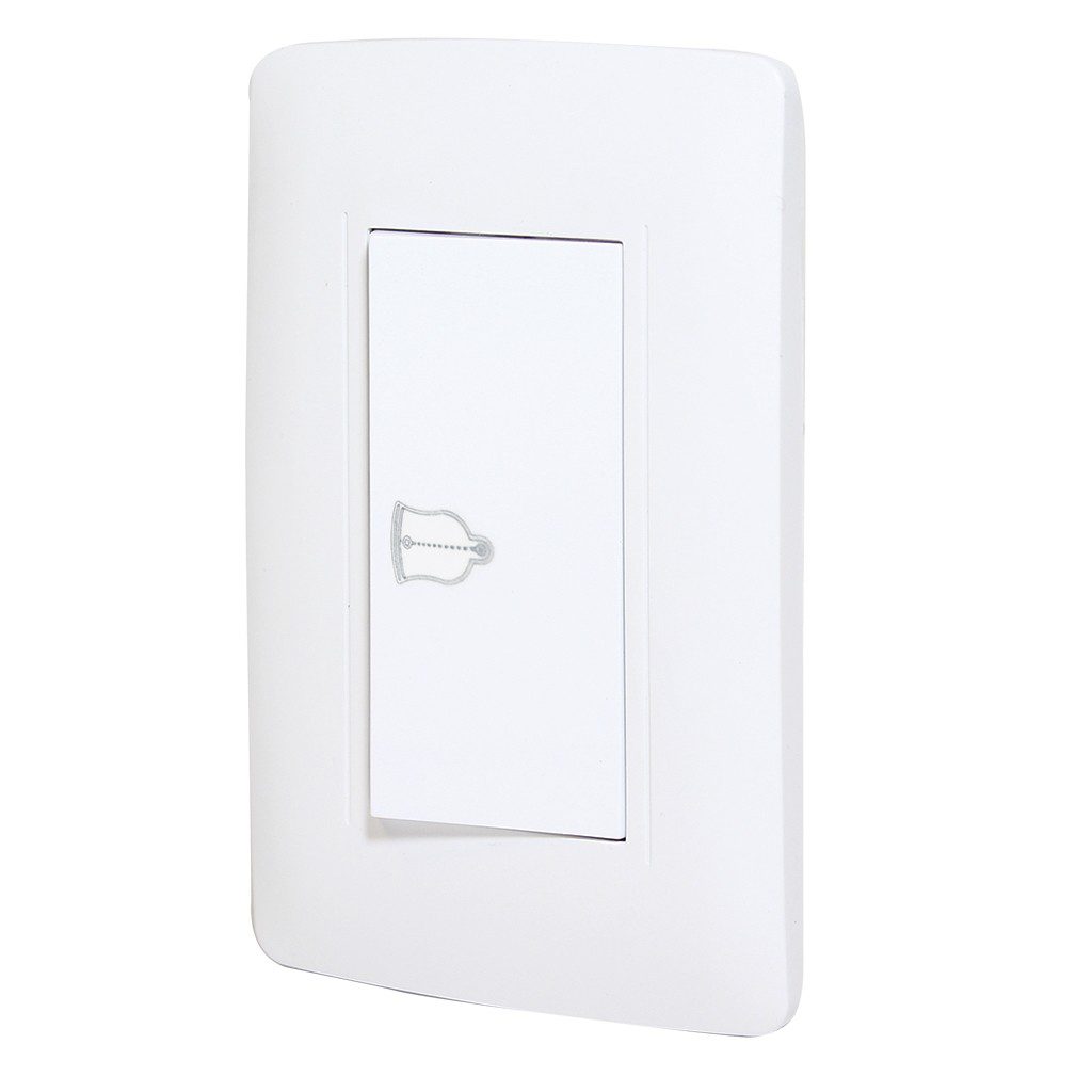 Paquete de 2 Botón para timbre con placa toscana