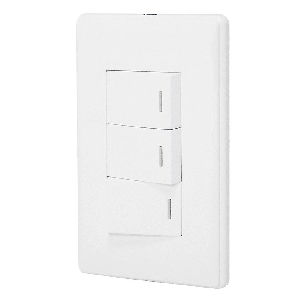 Paquete de 2 Apagador triple con placa Italia