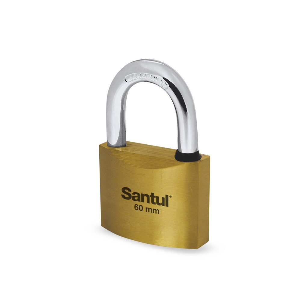 Candado de latón 6cm máxima seguridad con llave tetra Santul