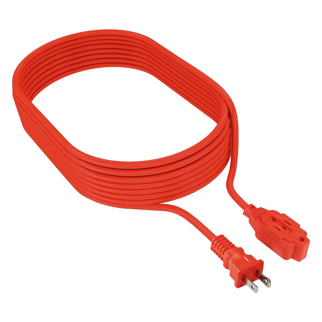 Extensión uso rudo polarizada de 15 m calibre 16AWG color Naranja Sanelec