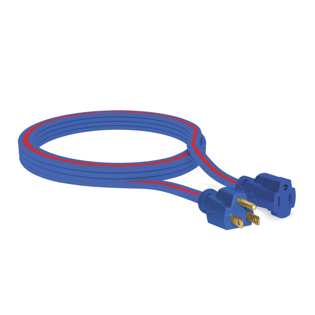 Extensión uso rudo aterrizada de 15.2 m color azul Sanelec