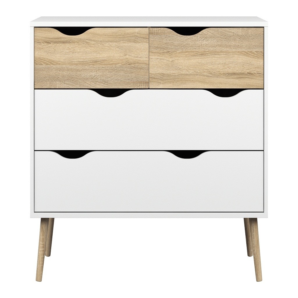 Cómoda Oslo Estilo Conteporáneo 4 Cajones