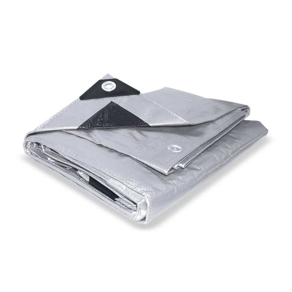 Lona para uso pesado gris con negro 3 x 3m Santul