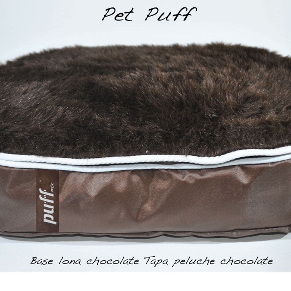 Pet Puff Grande: Base Lona Chocolate Peluche Chocolate