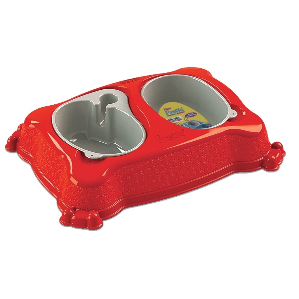 Plato doble automático New Practic Mediano Rojo