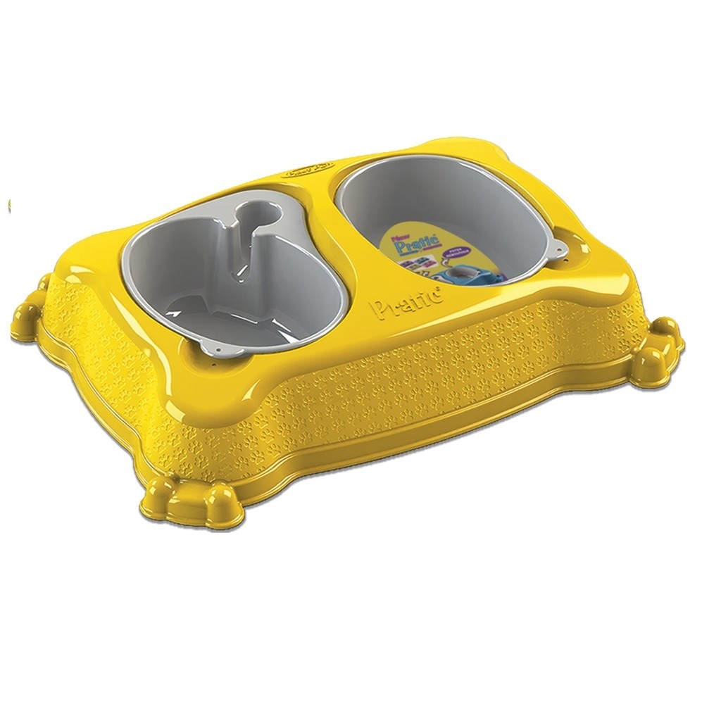 Plato doble automático New Practic Grande Amarillo