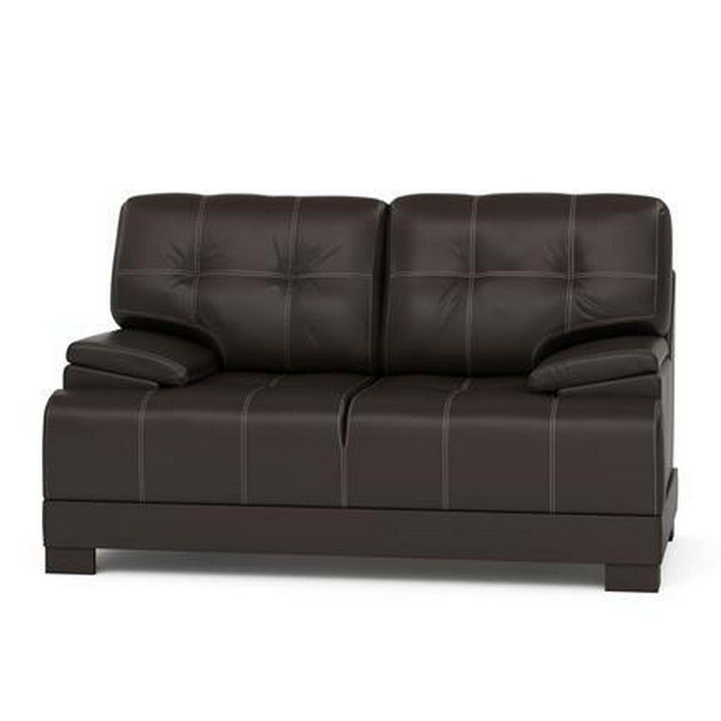 Love Seat Quadro tapizado en Tactopiel café