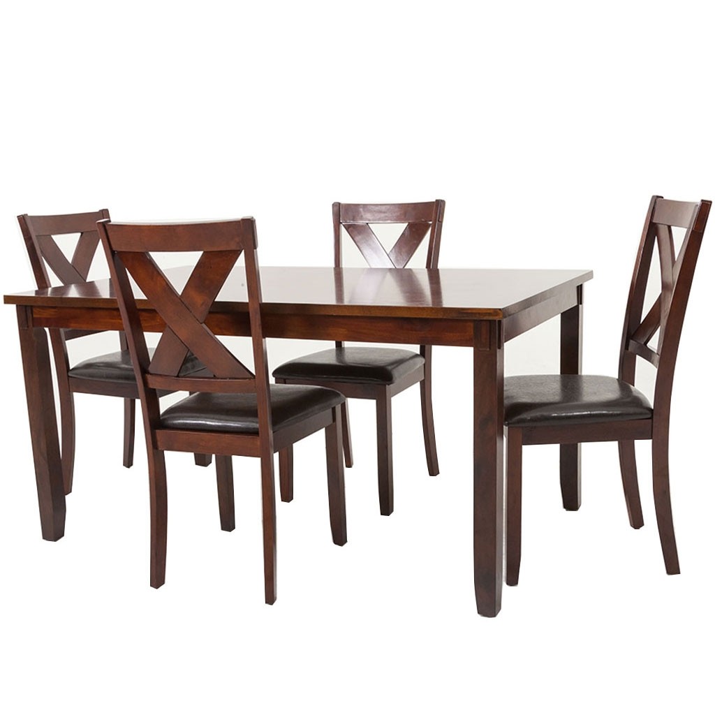 Antecomedor 4 Sillas Estilo Transicional Color Chocolate