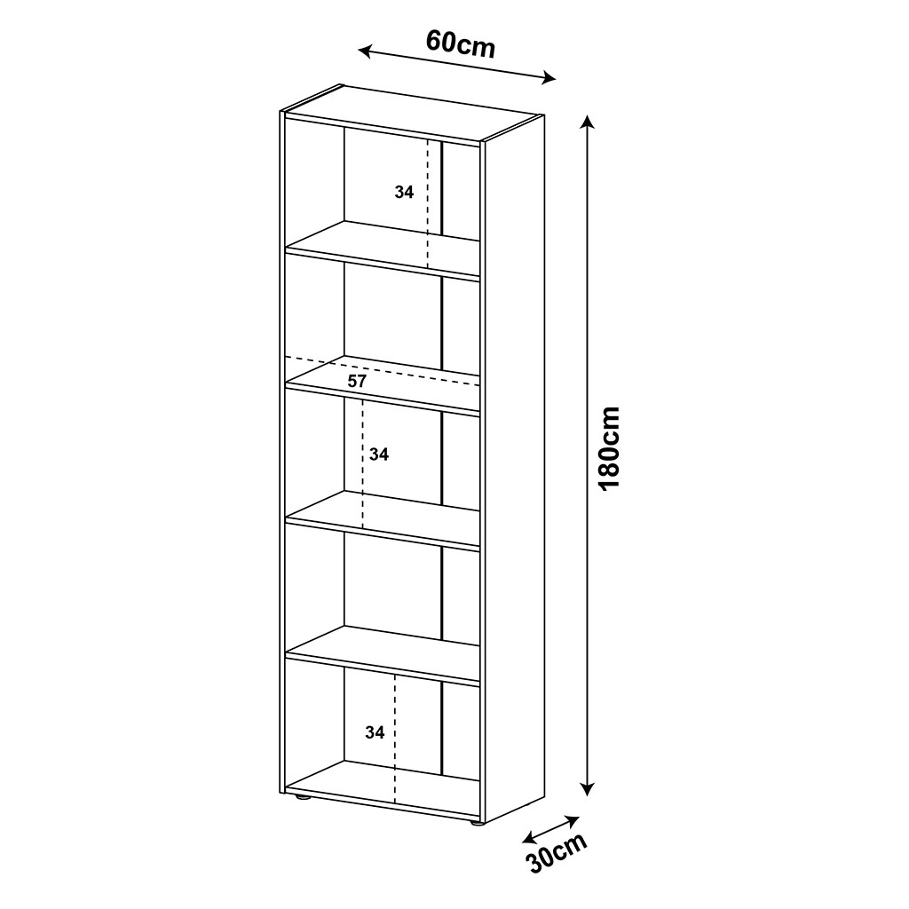 Librero Multiusos Bertolini Multy Rústico